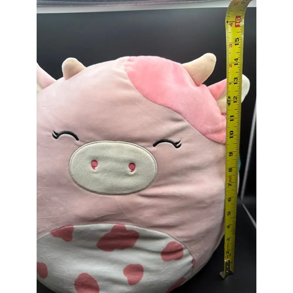 Squishmallows Clay Pink Cow 16 Inch Spotted Belly Plush 2023 Costco With Tag